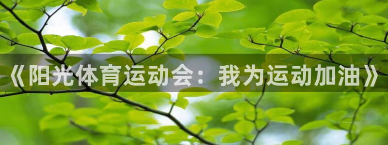MK体育官方正版app五金厂：《阳光体育运动会：我为运动加油